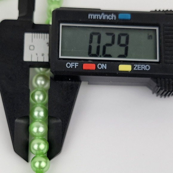 Vintage Light Soft Green Necklace Made in Japan Graduated Beads Two Strands 20in - Picture 7 of 11